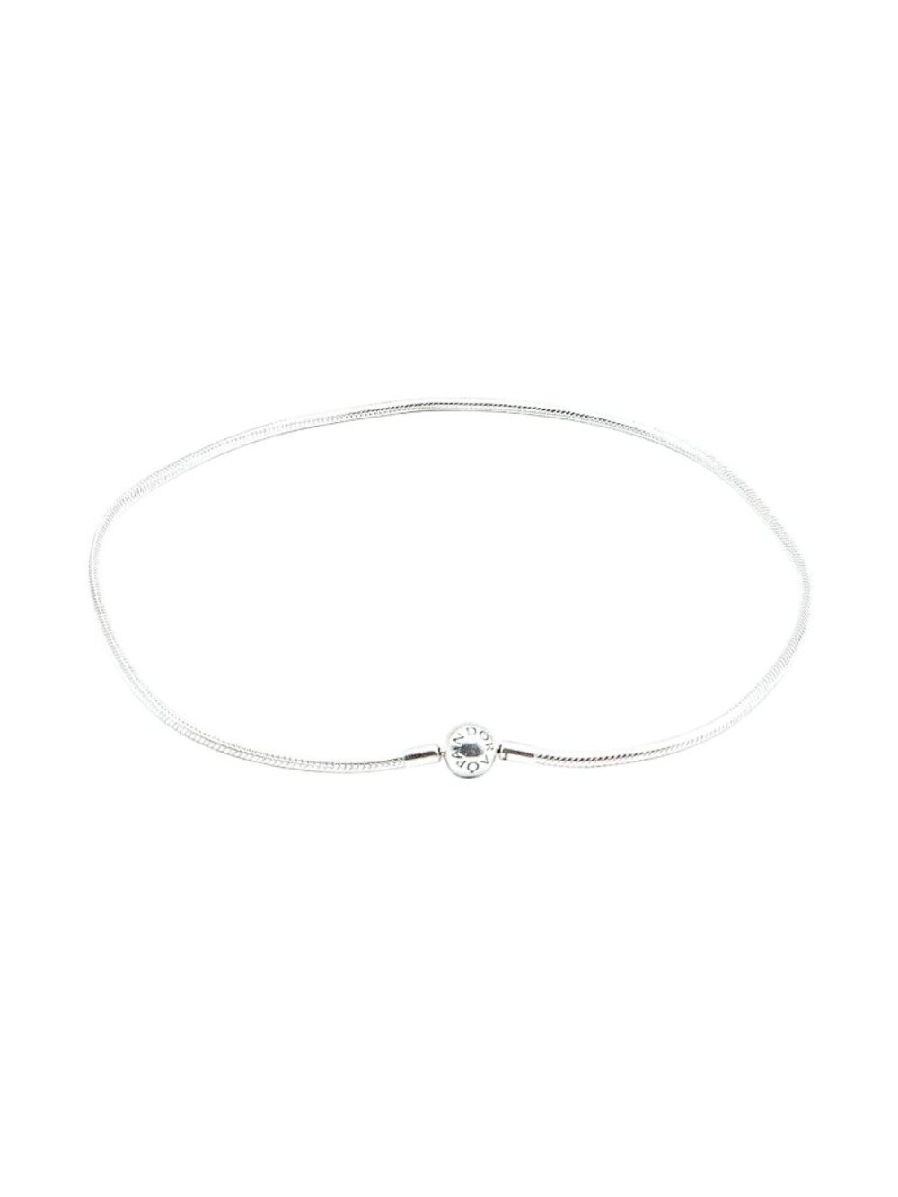 Pandora Moments Smooth Sterling Silver Snake Chain Necklace 16.5 Inches